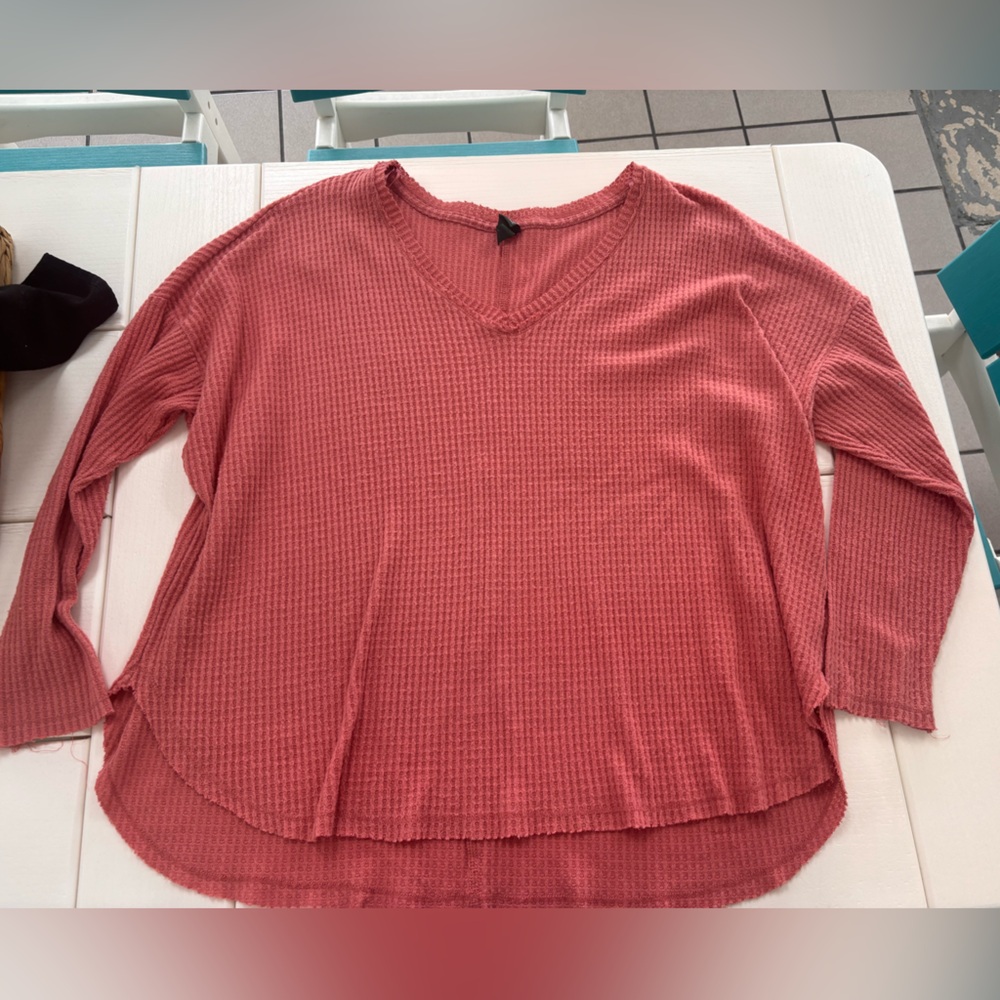 Wild Fable Dark Blush Thin Sweater Tee